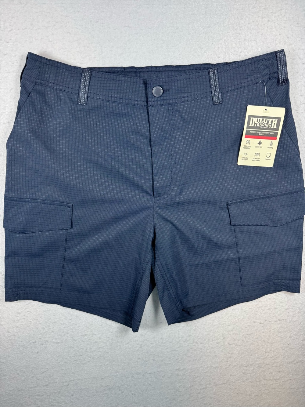 NWT Duluth Trading Breezeshooter Cargo Work Shorts Navy 12